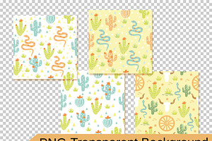 Seamless Wild West Baby Decor PNG