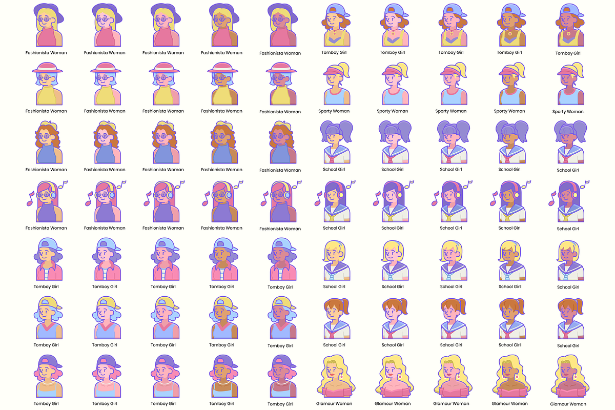 795 Diversity Avatars, an Outline Icon by Flat Icons (Photo 6 of 15)