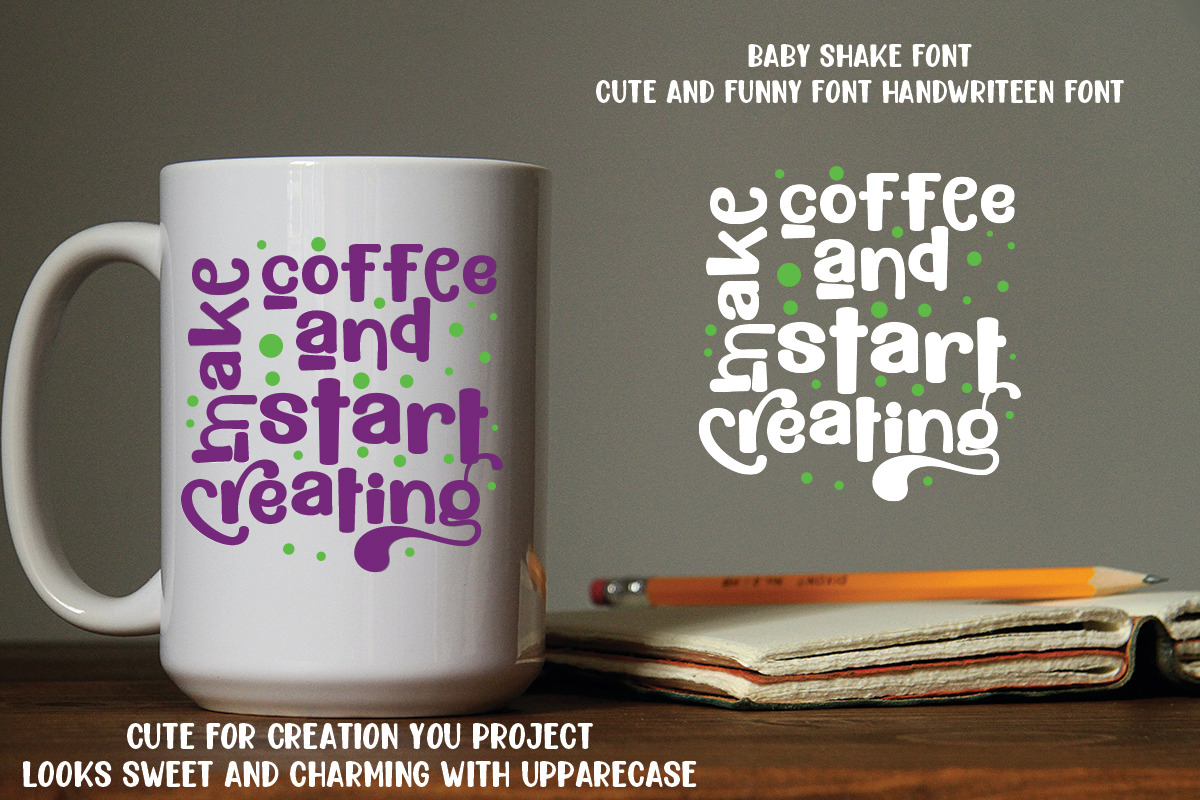 Baby Shake, a Handwritten Font by Bramcreative (Photo 5 of 10)