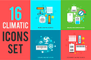 16 Climatic Heating Icons Set, an Icon by Olha Kostiuk (Thumbnail 3 of 7)