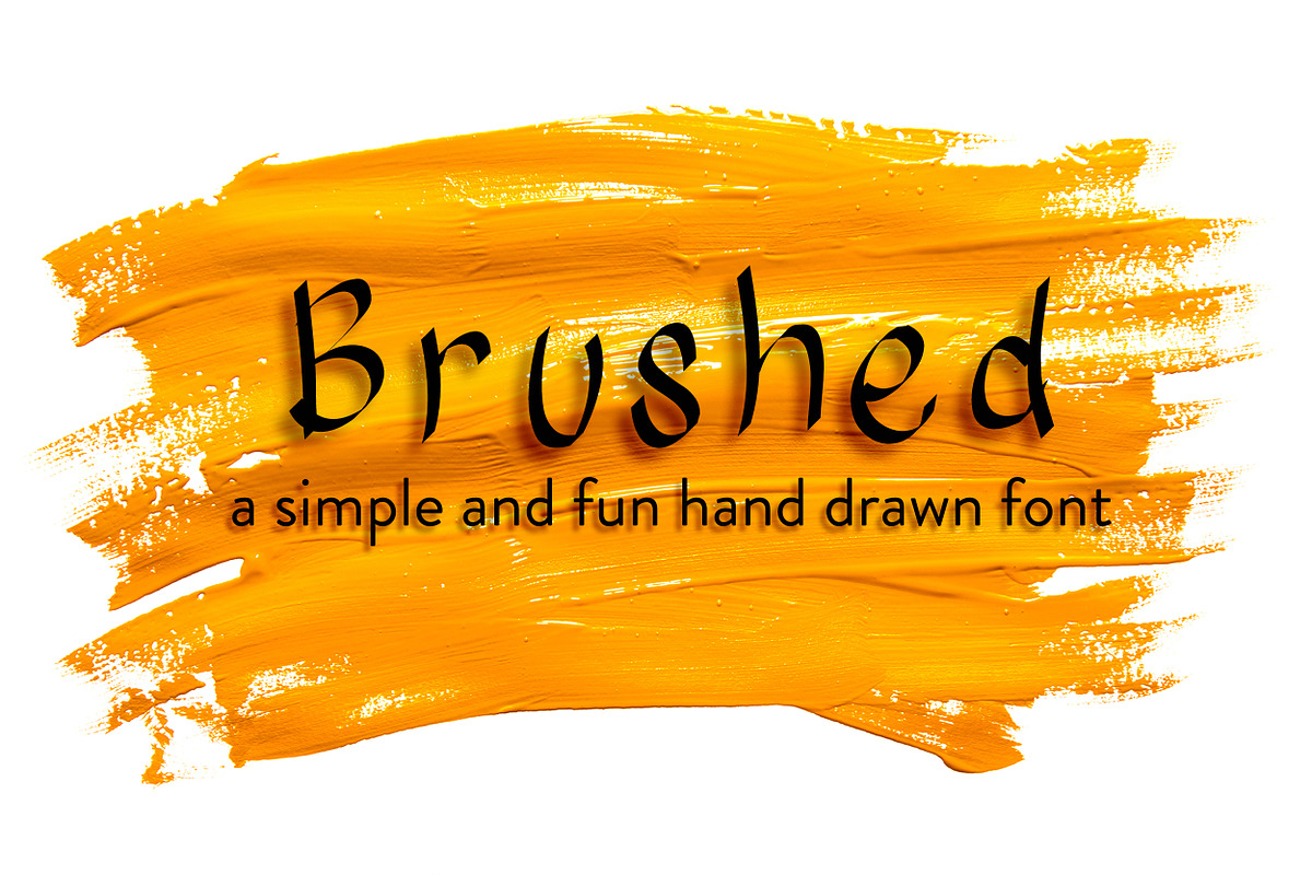 Brushed Hand Drawn Font