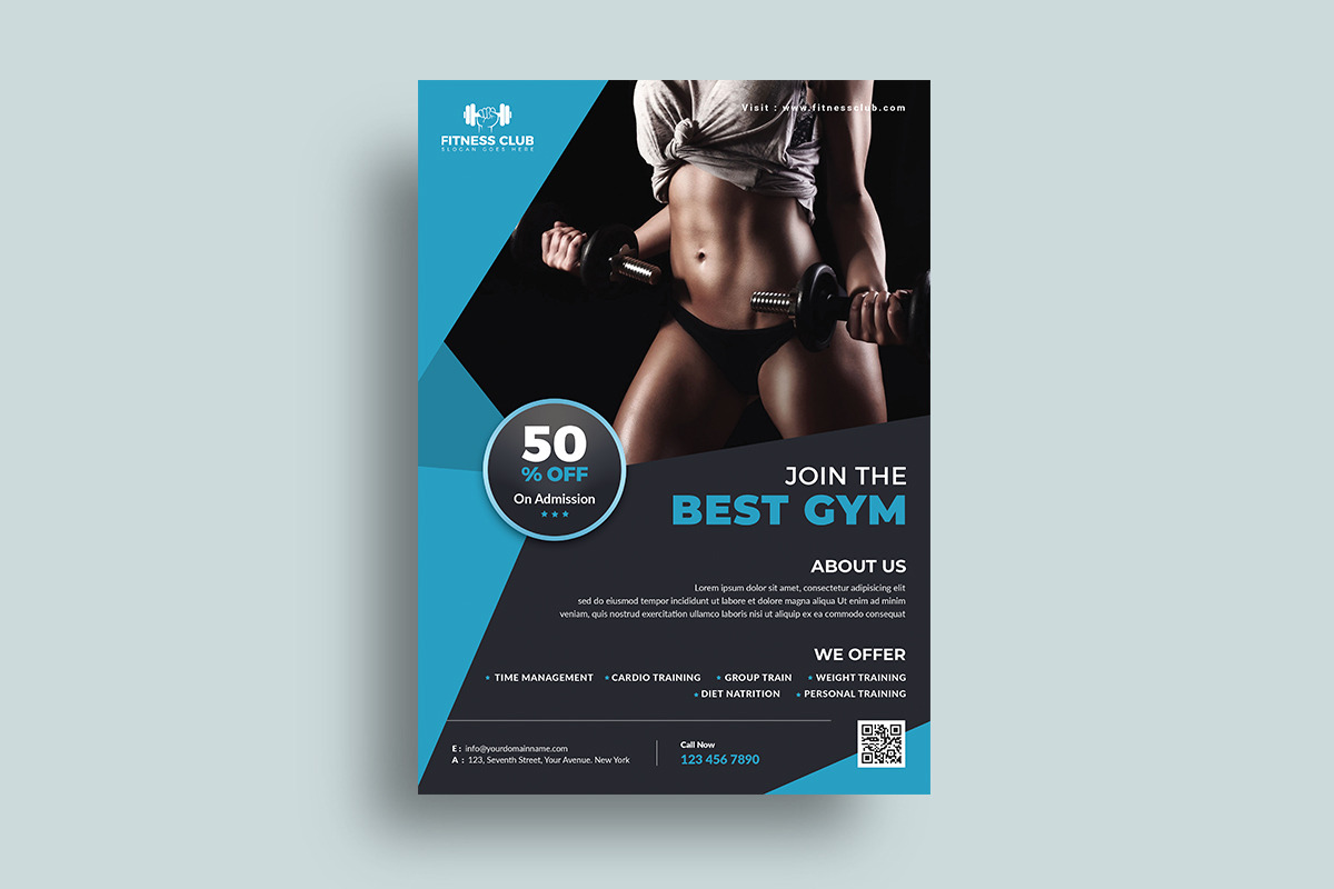 Fitness Flyer / Gym Flyer, a Flyer Template by CreativeZoom (Photo 4 of 4)