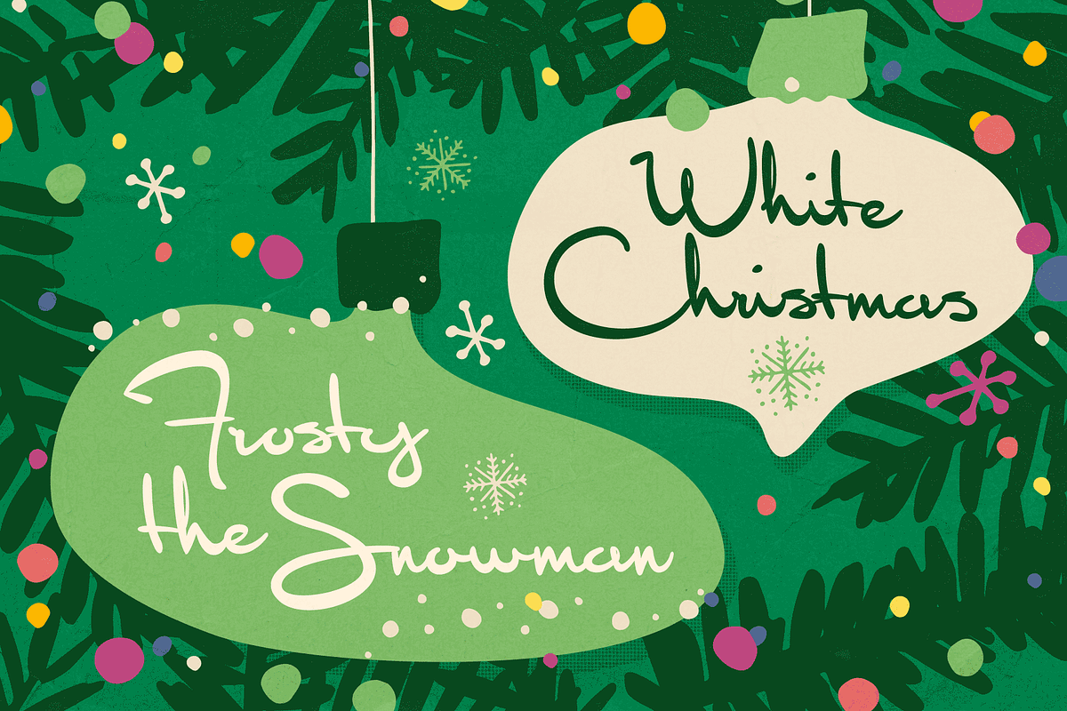 Sentimental Feeling - Christmas Font, a Script Font by Wingsart Studio (Photo 4 of 11)
