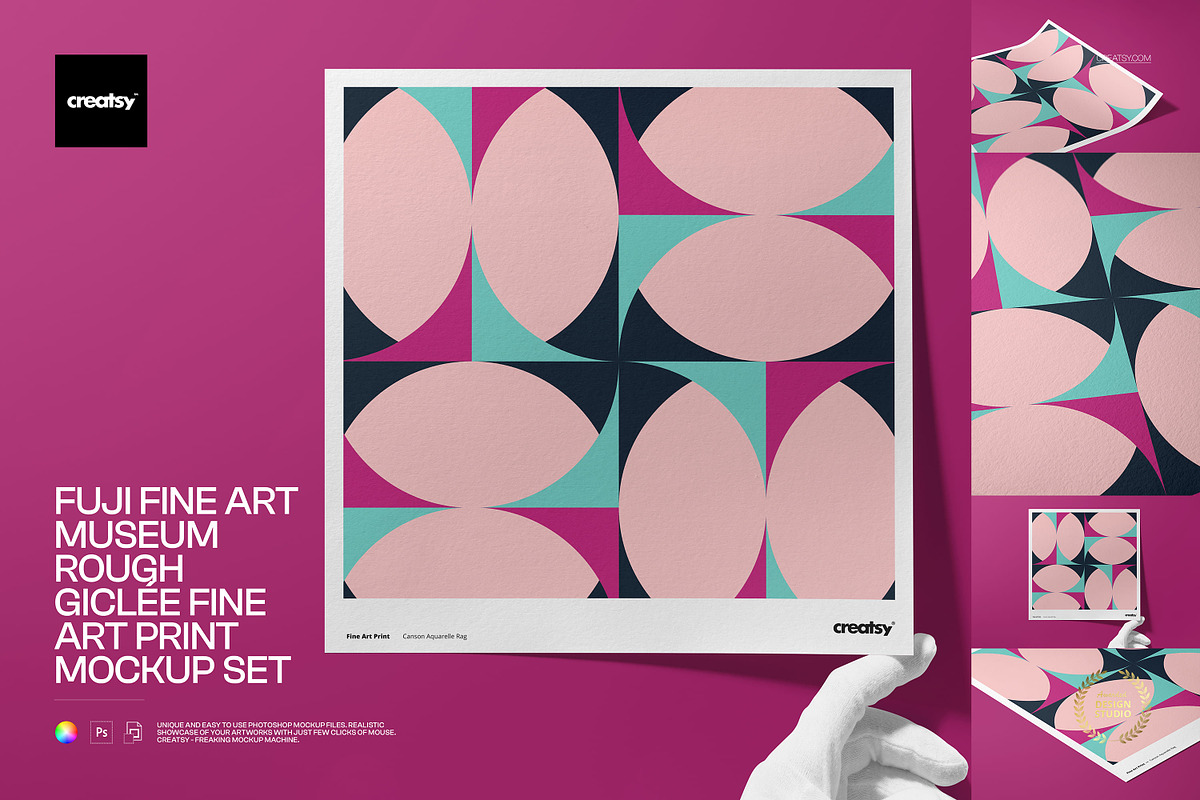 Fuji Fine Art Giclée Print Mockup, a Merchandise Mockup by creatsy5 (Photo 1 of 9)