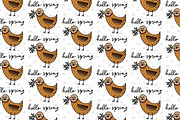Patterns with cartoon birdies, a Pattern Graphic by Lyolya Profitrolya (Thumbnail 5 of 7)