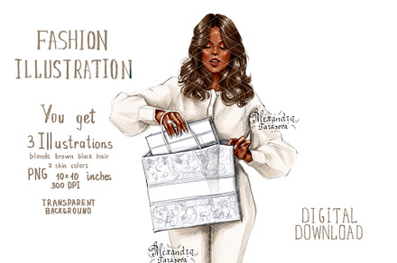 Fashion Girl Shopping Bag
