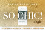 So Chic! Social Media Pack (single), a Social Media Template by DESIGN HQ (Thumbnail 1 of 4)
