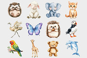 Watercolor Animal Clipart, a Seasonal Illustration by Design Market (Thumbnail 3 of 5)