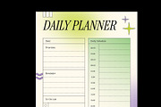 Classic Y2K Daily Weekly Planner, a Stationery Template by Neermana (Thumbnail 2 of 4)