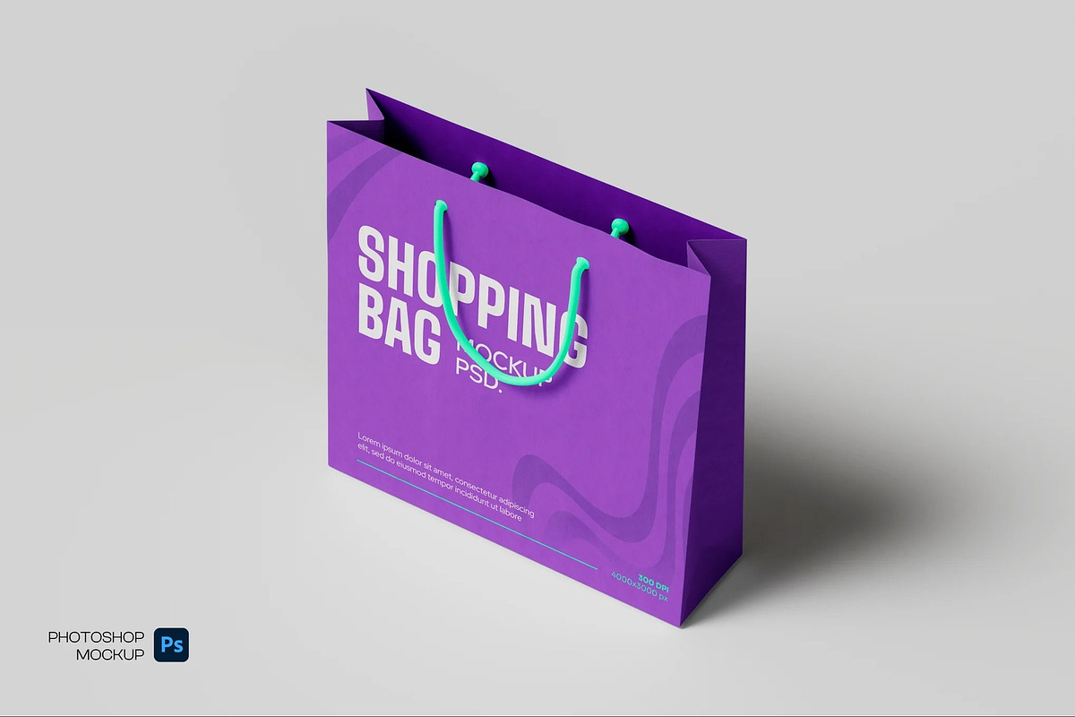 Shopping Bag Mockup, a Packaging Mockup by Hubzway (Photo 2 of 4)