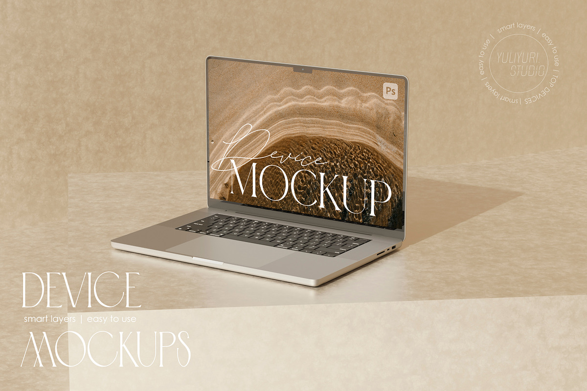DEVICE MOCKUPS | Macbook iPad iPhone, a Device Mockup by yuliyuri.studio (Photo 2 of 7)