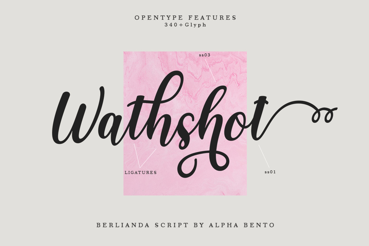 Berliandia Script, a Script Font by Alpha Bento (Photo 2 of 6)