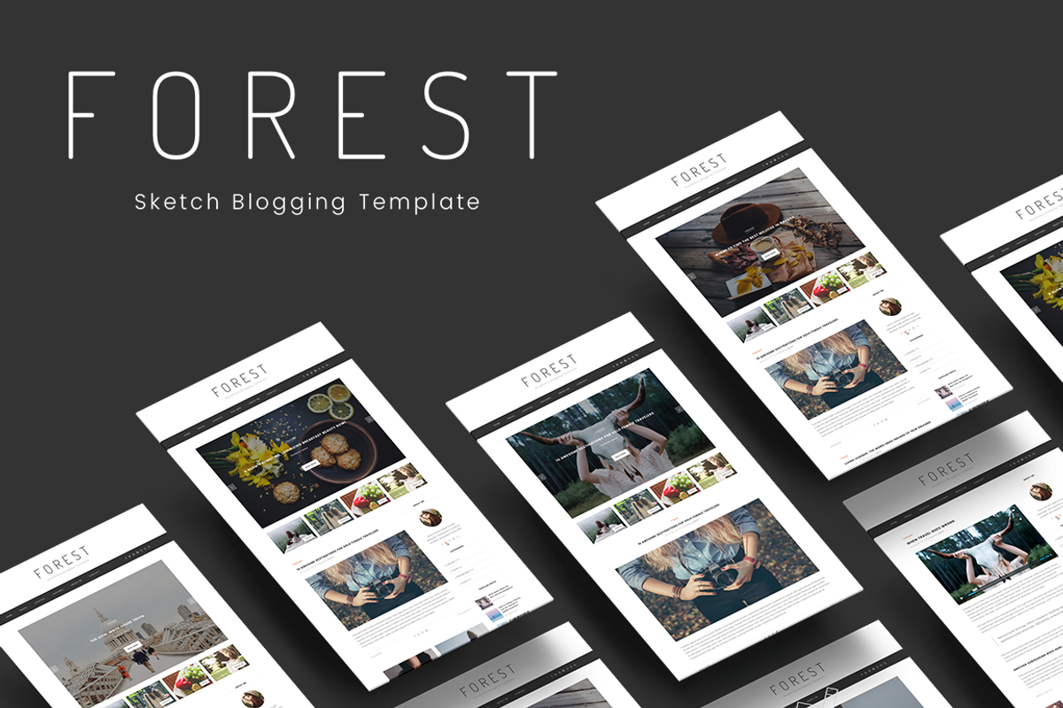 Forest - Minimal Blogging Template, a Device Mockup by bigpsfan's SHOP (Photo 1 of 20)