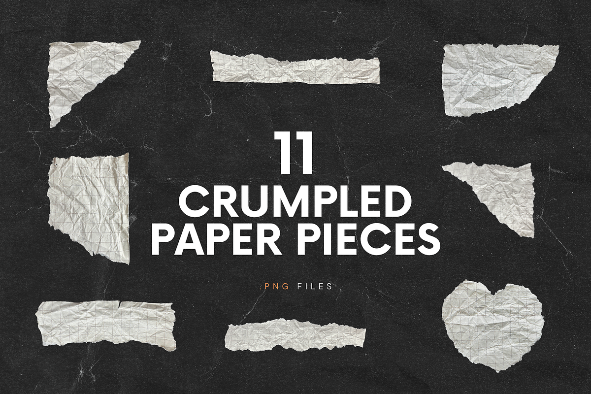 Beige Torn Crumpled Old Paper Pieces, a Texture Graphic by Ksuview (Photo 1 of 5)