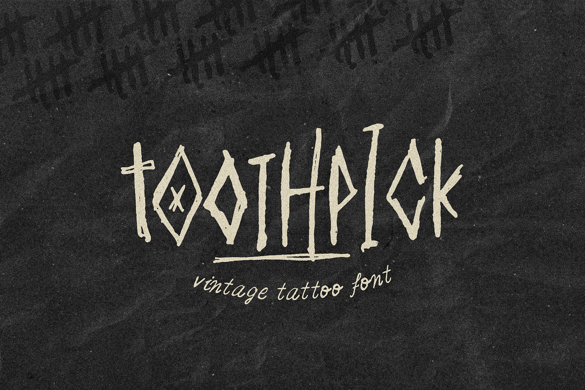 TOOTHPICK Font, a Font by Cameron Humphries (Photo 1 of 7)