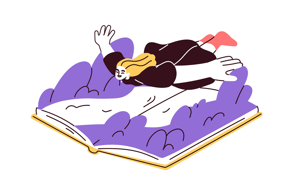 Readers with books concepts set, a Person Illustration by Good Studio (Photo 5 of 15)