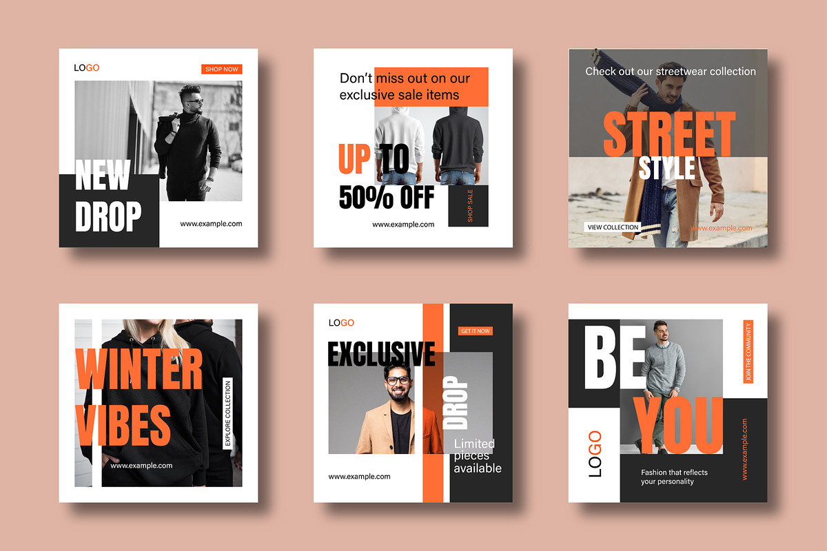Fashion Social Media Template, a Social Media Template by MightyDesign (Photo 1 of 8)