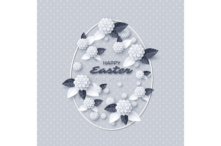 Happy Easter greeting card., a Poster Template by Liudmyla Matviiets