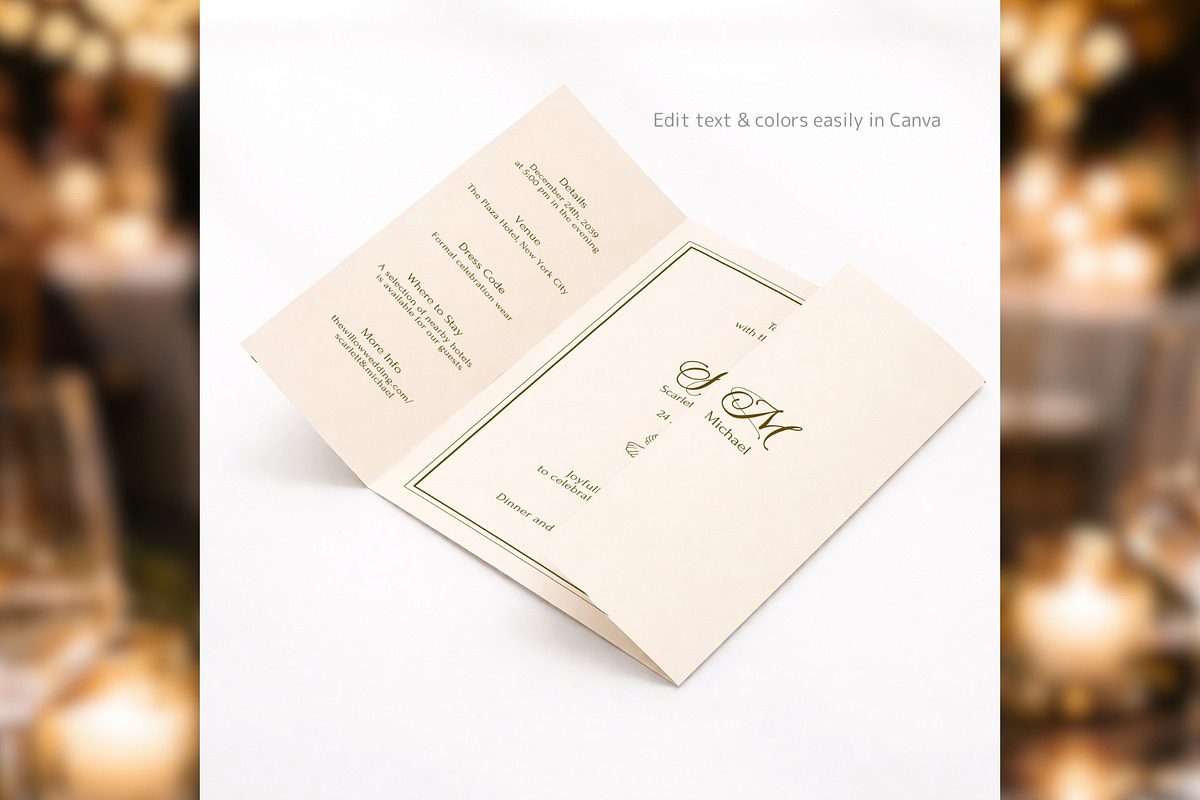 Luxury Gatefold Canva Template bd004, an Invitation Template by TyphoonStudio (Photo 6 of 9)