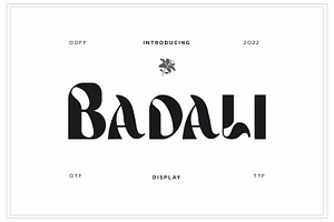 Badali Display Typeface