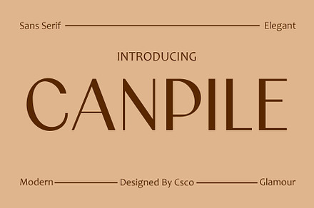 Canpile – Modern Font, a Sans Serif Font by Craft Supply Co.
