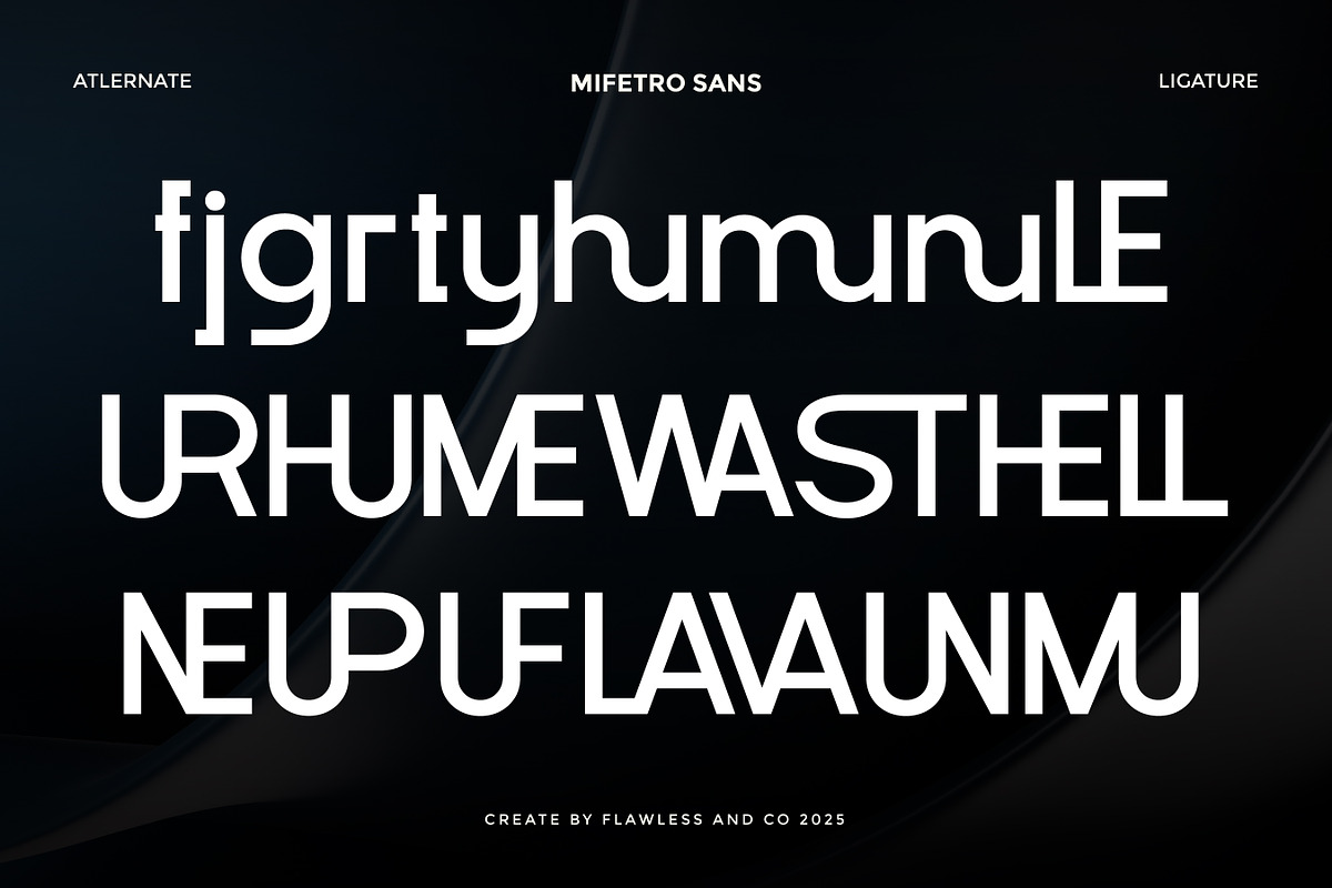 Mifetro - Modern Sans Serif Font, a Sans Serif Font by Flawless And Co (Photo 9 of 10)