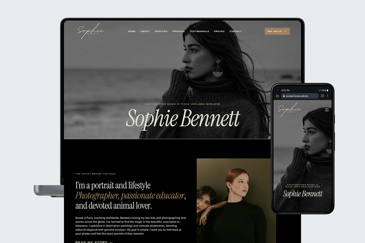 Elegant Photography Portfolio, a Landing Page Template by hridoywebdev (Photo 1 of 7)