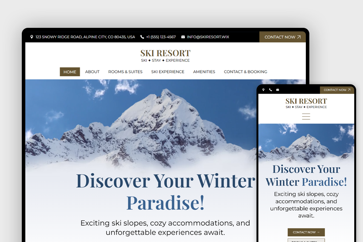 Ski Resort Wix Studio Website preview 8