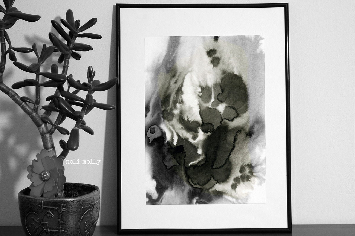 Black ink. Backgrounds, a Decorative Illustration by Noli Molly Store (Photo 6 of 8)