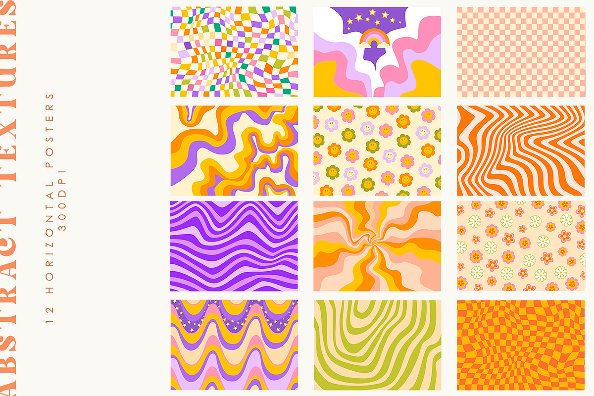 Retro Bundle 4 in 1, a Texture Graphic by NassyArt (Photo 6 of 24)