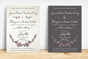 Cherry Blossom Wedding Suite, an Invitation Template by Knotted Design
