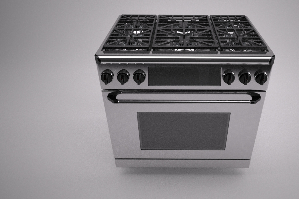 36 inch gas range cooker, a Furniture 3D Model by kjpargeterimages (Photo 6 of 12)