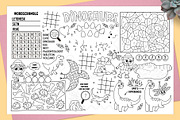 Dinosaur coloring activity play mats, an Education Illustration by Lexi Claus (Thumbnail 4 of 6)