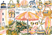 Preppy Coastal Clipart Set, an Illustration by Libby Wishes (Thumbnail 1 of 4)