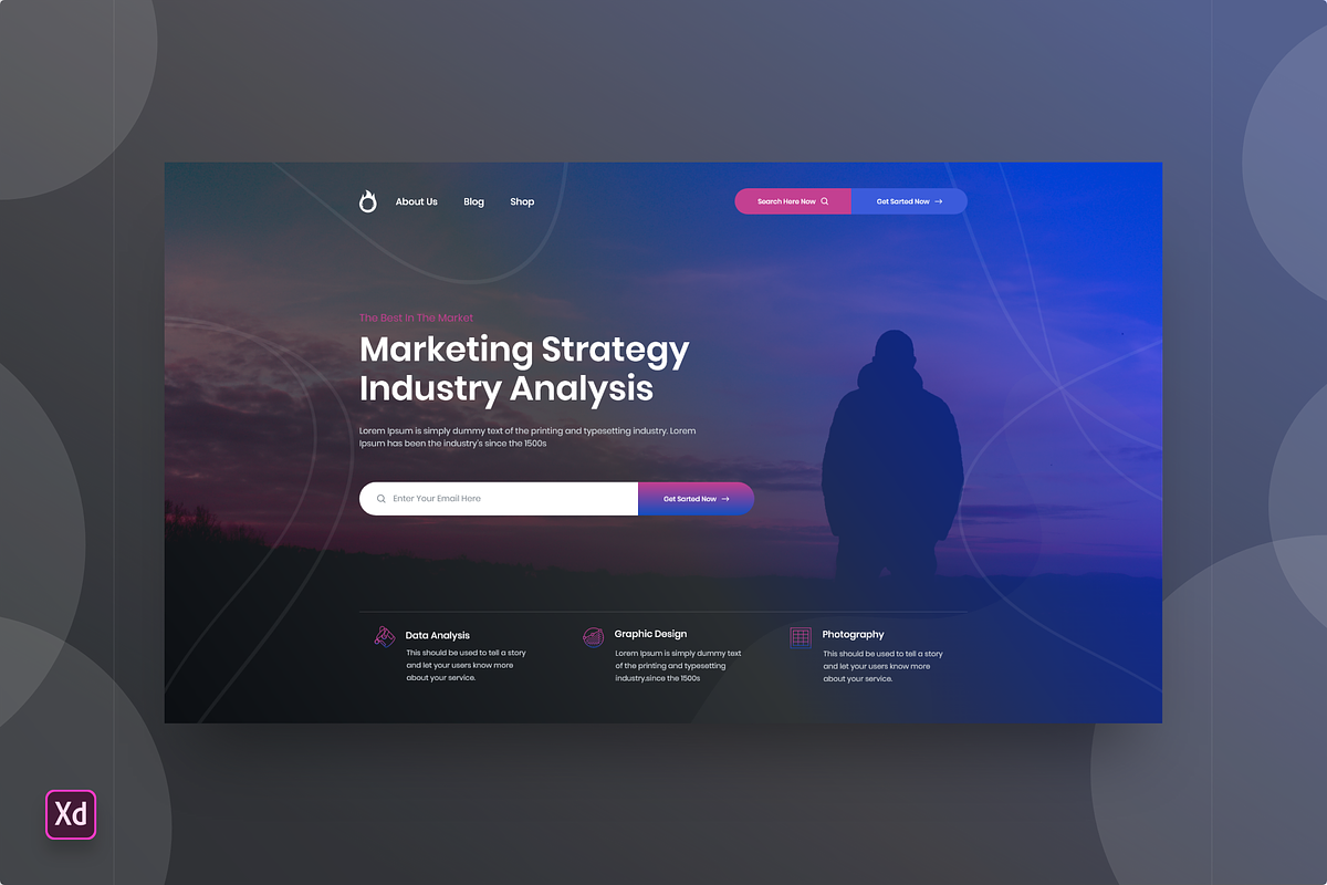 Hero Header Landing Page Template, a Landing Page Template by ExplicitConcepts