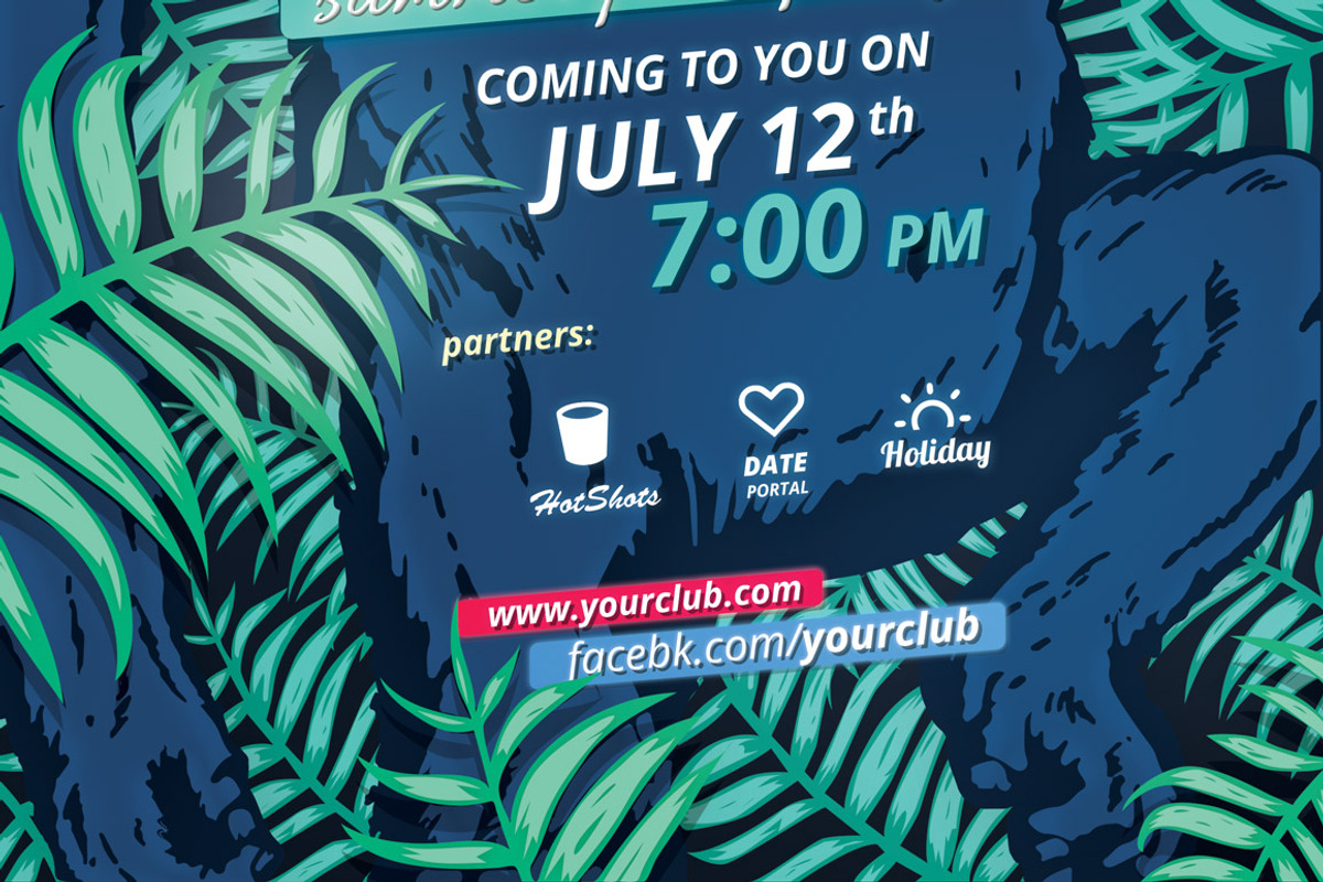 Jungle Fever Summer Party Flyer, a Flyer Template by pixart_pm (Photo 4 of 5)