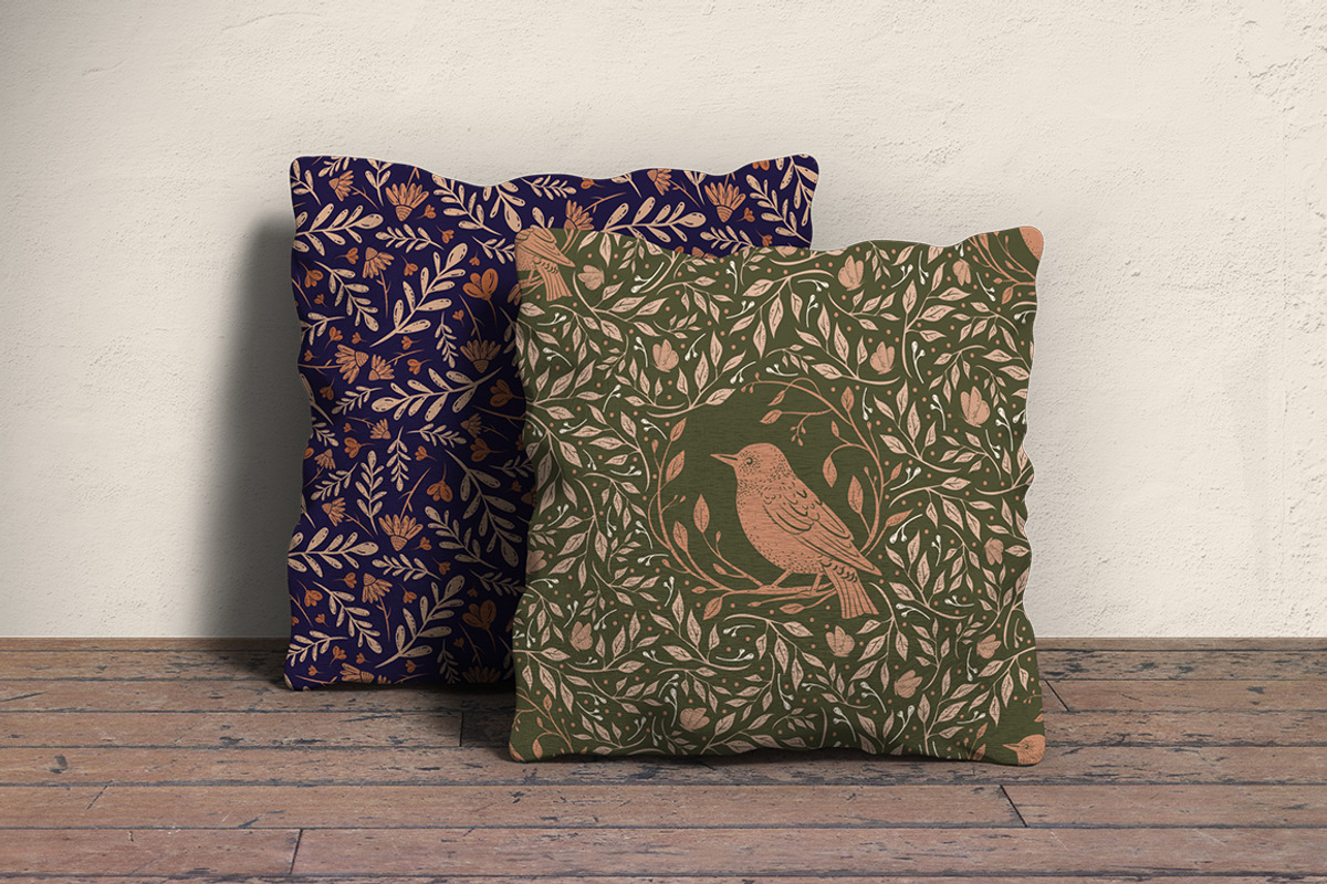 Songbirds and Floral patterns, a Pattern Graphic by Piñata (Photo 6 of 8)