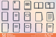 50 Books & Notepad icons, an Icon by brandcut (Thumbnail 2 of 5)