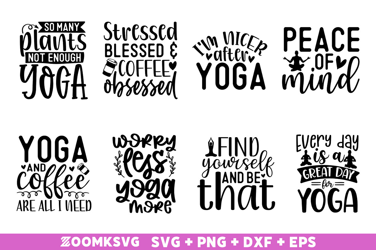 Yoga Bundle, Yoga SVG Bundle, an Illustration by ZoomkSVG (Photo 6 of 7)