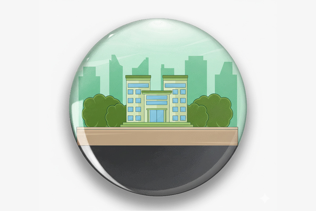 hotel building landscaped vector, a Decorative Illustration by zyxroun shop (Photo 2 of 3)