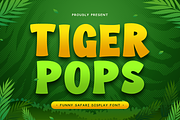 TIGER POPS - Food Font, a Handwritten Font by Mozatype (Thumbnail 1 of 8)