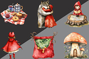 Little Red Riding Hood Clipart, an Illustration by Black Bird Studio (Thumbnail 2 of 6)