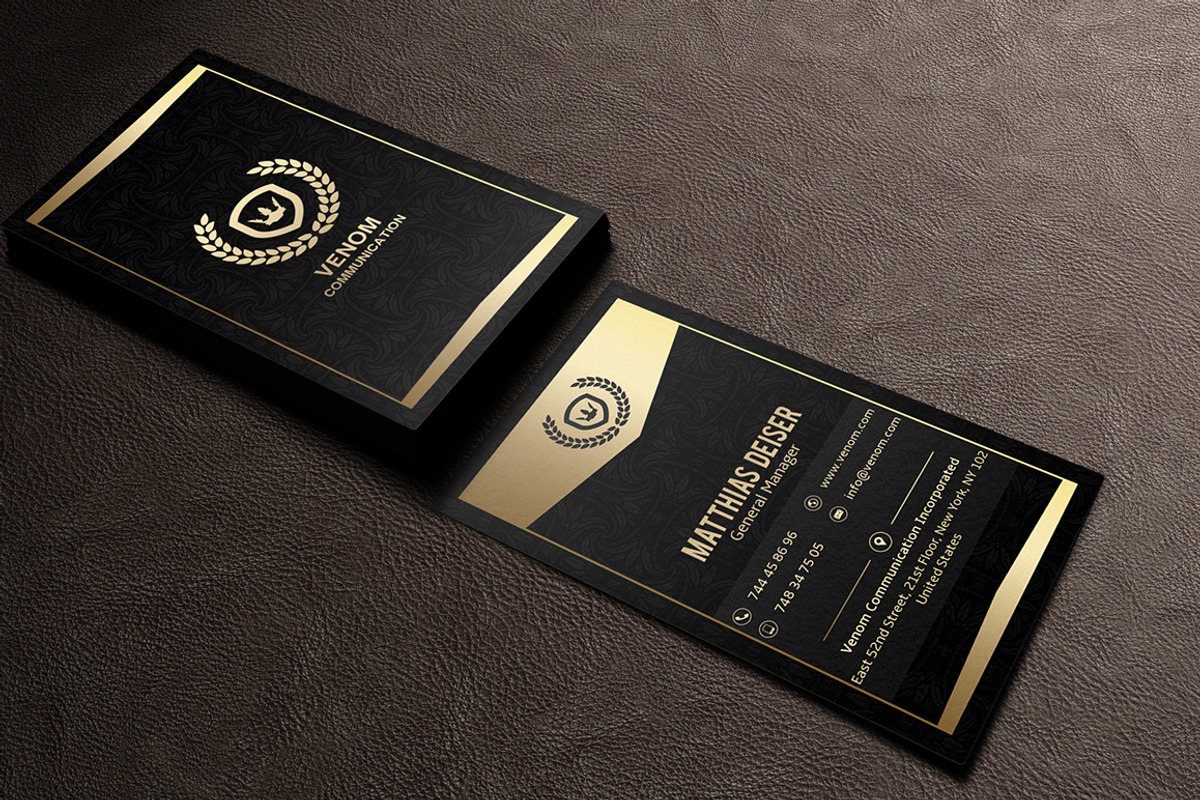 Gold And Black Business Card, a Business Card Template by Marvel (Photo 3 of 3)
