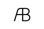 Minimalist AB Letter Logo Design, a Branding & Logo Template by Vectorium Studio (Thumbnail 2 of 2)