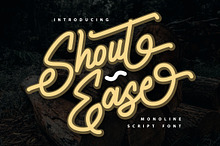 Shout Ease | Monoline Script Font