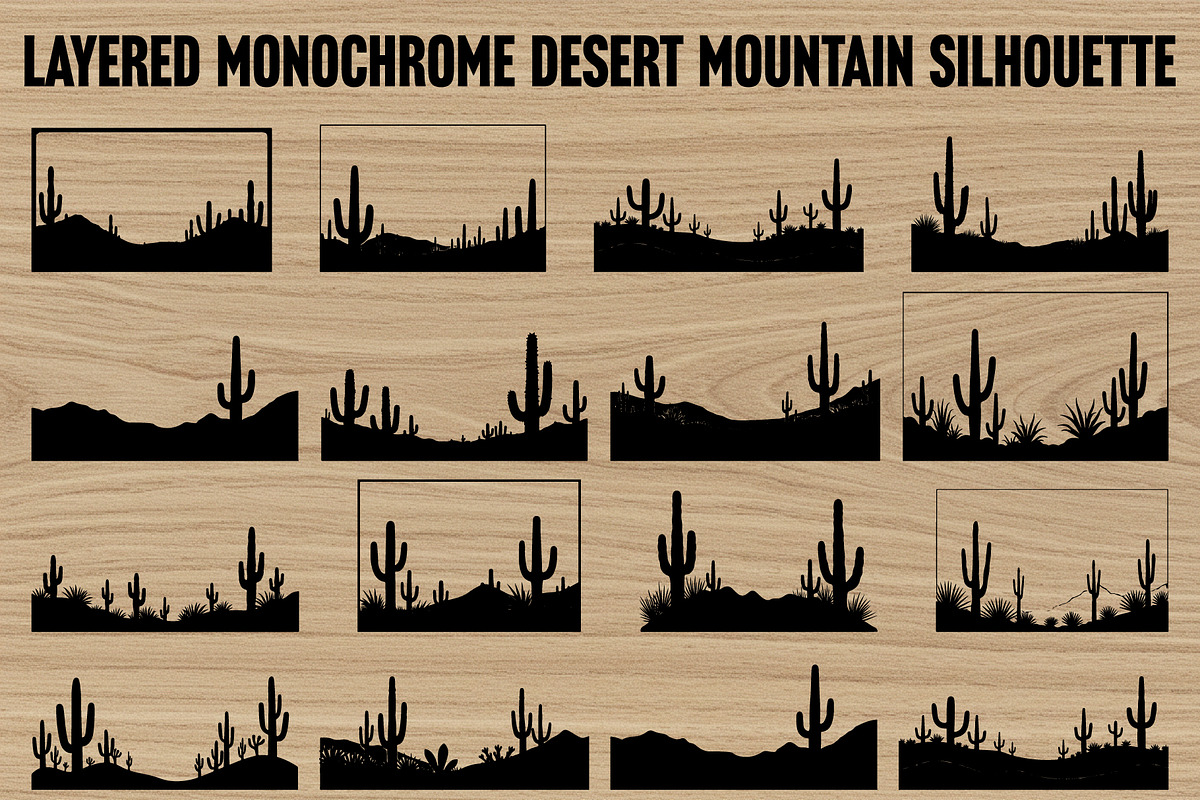 Monochrome Desert Nature Silhouette, an Illustration by jahid234 (Photo 15 of 15)