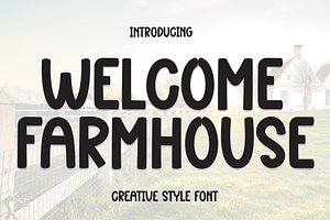 Welcome Farmhouse Script Font