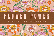70s RETRO FLORAL PATTERN SET, a Pattern Graphic by Lauren Lesley Studio (Thumbnail 1 of 16)