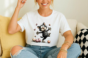 Whimsical Easter Black Cat Clipart, an Illustration by OK Design (Thumbnail 4 of 6)