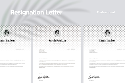 Resignation Letter Template, a Resume Template by ariodsgn